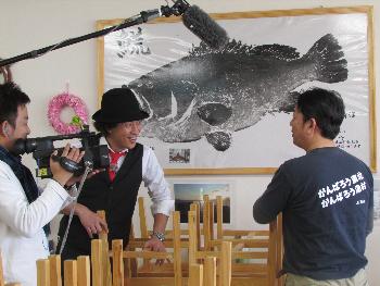 テレビの取材中 テレビの取材中